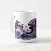 ゴシックハロウィーンスカル&レイヴン コーヒーマグカップ (正面左)