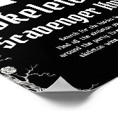 ゴシックハロウィーンスケルトンスカベンジャー狩り標識 ポスター (角)