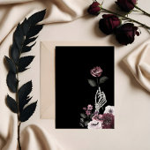 ゴシックハロウィーンスケルトンハンドバラベビーシャワー 招待状