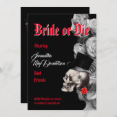 ゴシックハロウィーンスタイルバチェロレッテ 招待状 (正面/裏面)