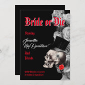 ゴシックハロウィーンスタイルバチェロレッテ 招待状 (正面/裏面)