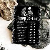 ゴシックハロウィーンハニードリストブライダルシャワーゲーム 招待状