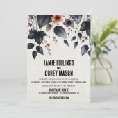 ゴシックハロウィーンフローラ結婚式招待状 招待状 (スタンド正面)