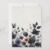 ゴシックハロウィーンフローラ結婚式招待状 招待状 (裏面)