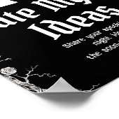 ゴシックハロウィーンブライダルシャワーデイトナイトアイディア ポスター (角)