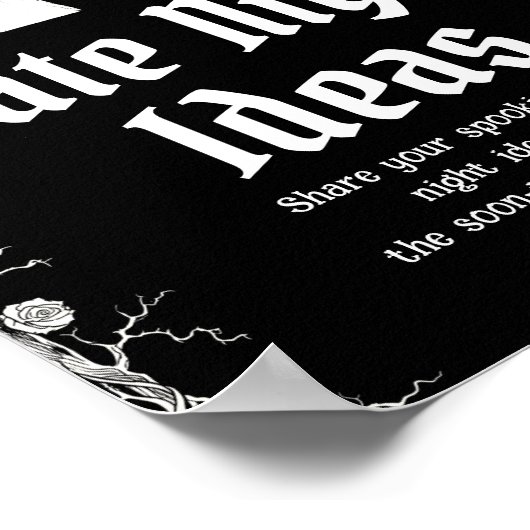 ゴシックハロウィーンブライダルシャワーデイトナイトアイディア ポスター (角)