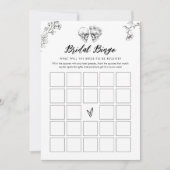 ゴシックハロウィーンブライダルシャワービンゴゲームカード 招待状 (正面)