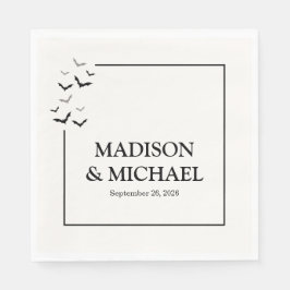 ゴシックハロウィーンブラックこうもり結婚ズ スタンダードランチョンナプキン