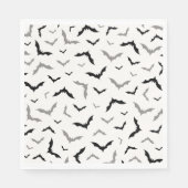 ゴシックハロウィーンブラックこうもり結婚ズ スタンダードランチョンナプキン (正面)