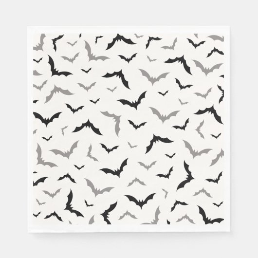 ゴシックハロウィーンブラックこうもり結婚ズ スタンダードランチョンナプキン (正面)