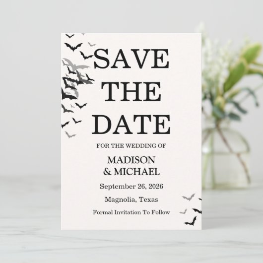 ゴシックハロウィーンブラックこうもり結婚ズ セーブザデート (スタンド正面)