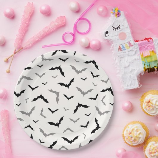 ゴシックハロウィーンブラックこうもり結婚ズ ペーパープレート (パーティー)