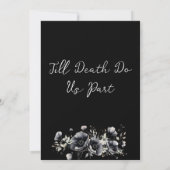 ゴシックハロウィーンブラックデート結婚を保存 招待状 (裏面)