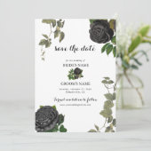 ゴシックハロウィーンブラックバラホワイト結婚ズ セーブザデート (スタンド正面)