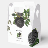 ゴシックハロウィーンブラックバラホワイト結婚ズ フェイバーボックス (オープン)