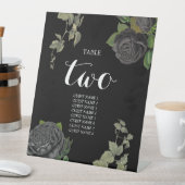 ゴシックハロウィーンブラックバラ結婚のテーブル番号 台座サイン (インサイチュ)