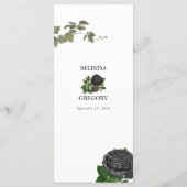 ゴシックハロウィーンブラックバラ結婚ズホワイト メニュー (裏面)