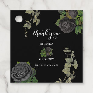 ゴシックハロウィーンブラックバラ結婚ズ フェイバータグ