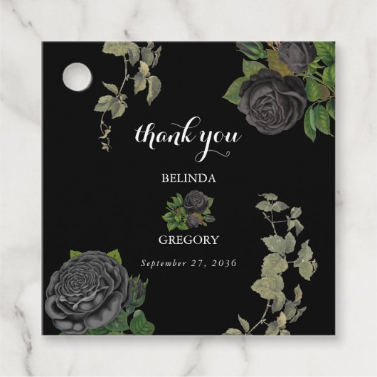 ゴシックハロウィーンブラックバラ結婚ズ フェイバータグ (正面)