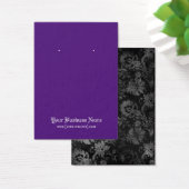 ゴシックハロウィーンブラックパープルイヤリングディスプレイカード (デスク)