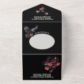 ゴシックハロウィーンブラック結婚フローラの写真 オールインワン招待状 (外側)