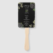 ゴシックハロウィーンブラック結婚式 プログラム ハンドファン (正面)