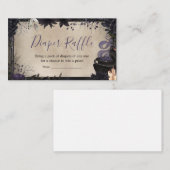 ゴシックハロウィーンベビーがブルーイングおむつラッフル エンクロージャーカード (正面/裏面)