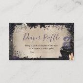 ゴシックハロウィーンベビーがブルーイングおむつラッフル エンクロージャーカード (正面)