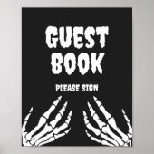 ゴシックハロウィーンベビーシャワーゲストブックサイン ポスター (正面)