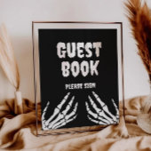 ゴシックハロウィーンベビーシャワーゲストブックサイン ポスター
