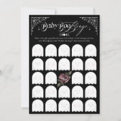 ゴシックハロウィーンベビーブビンゴシャワーゲームカード 招待状 (正面)