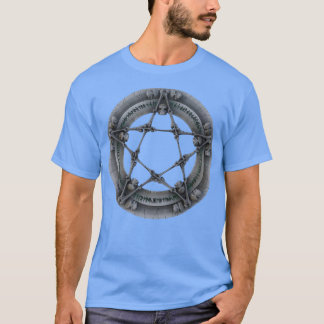 ゴシックハロウィーンペンタグラムハッピーハローウィン Tシャツ