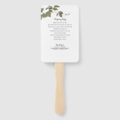 ゴシックハロウィーンホワイト結婚式 プログラム ハンドファン (裏面)