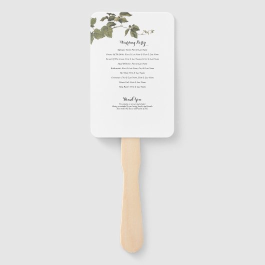 ゴシックハロウィーンホワイト結婚式 プログラム ハンドファン (裏面)