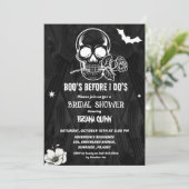 ゴシックハロウィーンボオスビーフォーアイドスブライダルシャワー 招待状 (スタンド正面)