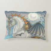 ゴシックハロウィーンユニコーンこうもり翼、馬 アクセントクッション (裏面)