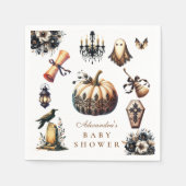 ゴシックハロウィーンリトルブベビーシャワー スタンダードカクテルナプキン (正面)