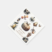 ゴシックハロウィーンリトルブベビーシャワー スタンダードカクテルナプキン (角)