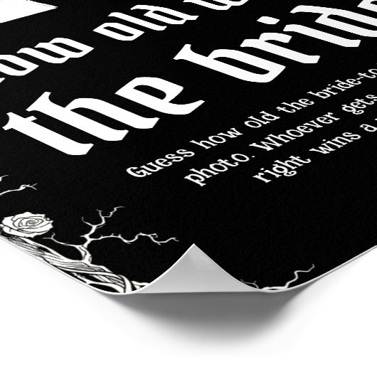 ゴシックハロウィーン何歳の花嫁ゲーム ポスター (角)