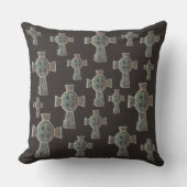 ゴシックハロウィーン墓地ヘッドストーンクロススケッチ アウトドアクッション (正面)