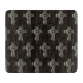 ゴシックハロウィーン墓地ヘッドストーンクロススケッチ カッティングボード (正面)