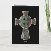 ゴシックハロウィーン墓地ヘッドストーンクロススケッチ カード (裏面)