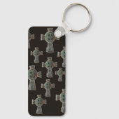 ゴシックハロウィーン墓地ヘッドストーンクロススケッチ キーホルダー (裏面)