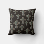 ゴシックハロウィーン墓地ヘッドストーンクロススケッチ クッション (裏面)