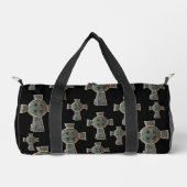 ゴシックハロウィーン墓地ヘッドストーンクロススケッチ ダッフルバッグ (正面)