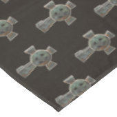 ゴシックハロウィーン墓地ヘッドストーンクロススケッチ テーブルクロス (アングル)