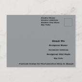 ゴシックハロウィーン墓地ヘッドストーンクロススケッチ ポストカード (裏面)