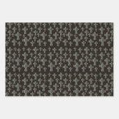 ゴシックハロウィーン墓地ヘッドストーンクロススケッチ ラッピングペーパーシート (正面)