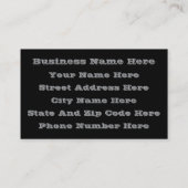 ゴシックハロウィーン墓地ヘッドストーンクロススケッチ 名刺 (裏面)