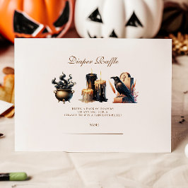 ゴシックハロウィーン小さなブーおむつラッフル エンクロージャーカード